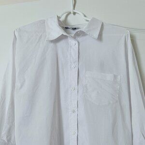 Liverpool Oversized Button Down White Blouse